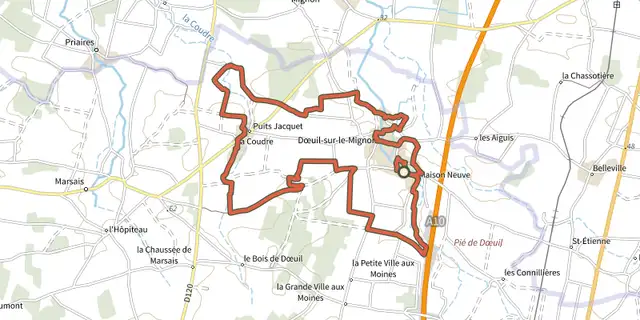 Tracé de Les Moulins sur le Plan IGN