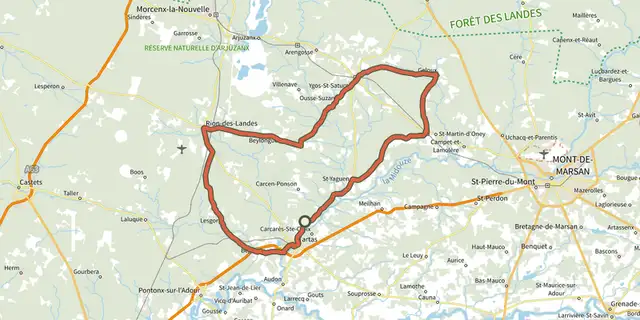 The Chapelles et sources (Circuit principal) track on the IGN map