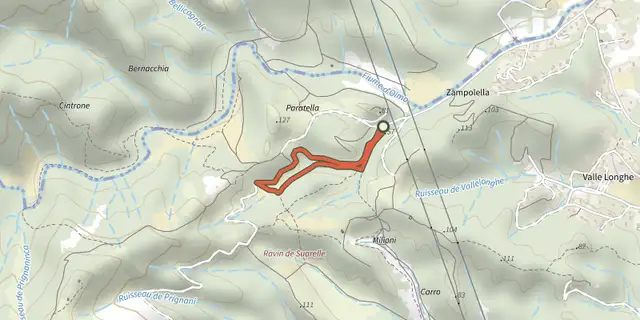 The Boucle 4 Verte track on the IGN map