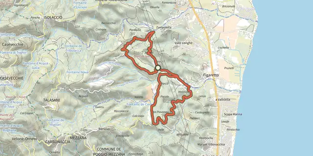 The Boucle 5 Bleue track on the IGN map