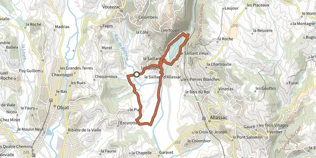 Tracé de Plaine et Barrage sur le Plan IGN