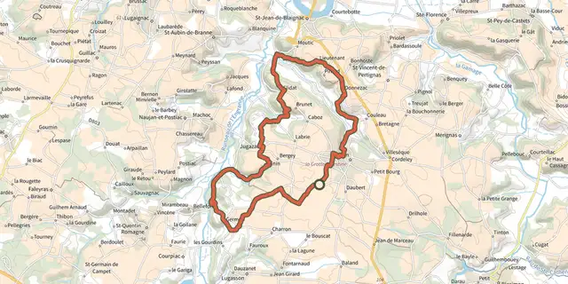 The Boucle des Vaillants track on the IGN map