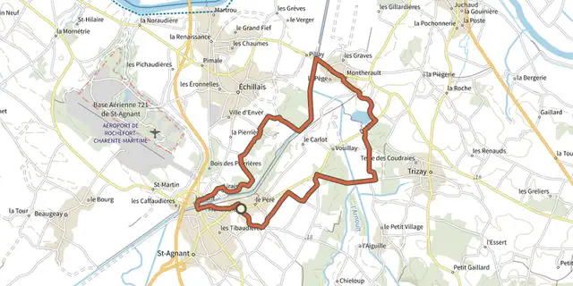Tracé de Circuit des Abbayes sur le Plan IGN