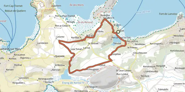 Tracé de Circuit du Fret N° 5 sur le Plan IGN