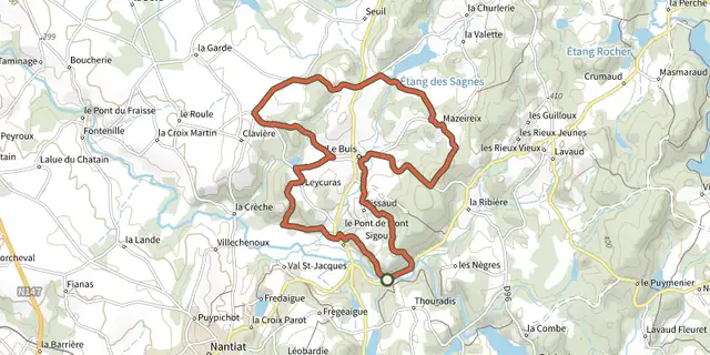 The Circuit de le Buis track on the IGN map