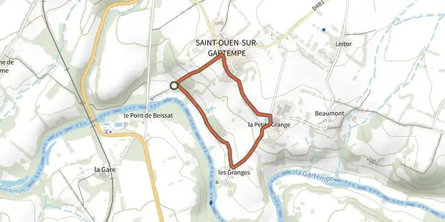 The Le Vieux Pont track on the IGN map