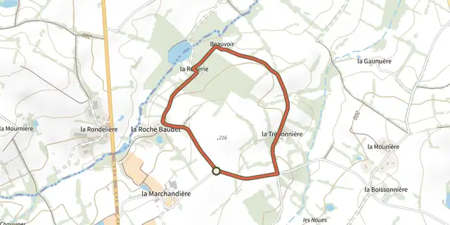 Tracé de Route de KEVIN sur le Plan IGN