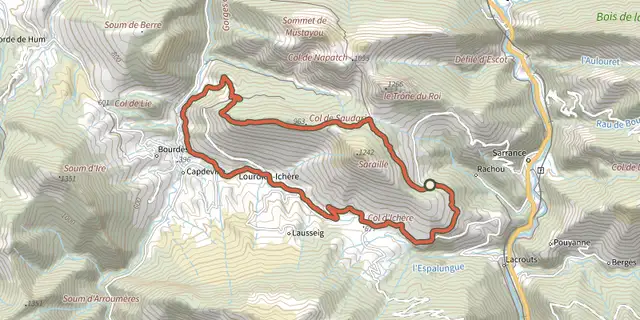 The Col de Laünde VTT asp08 track on the IGN map