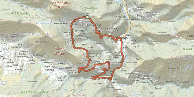 The Chemins de Bosdapous VTT asp03 track on the IGN map