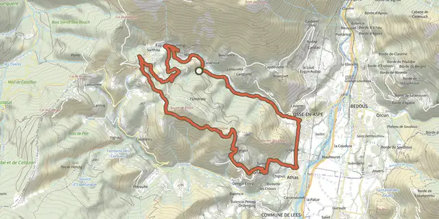 The Chemin de Pirait VTT asp42 track on the IGN map