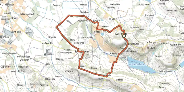 The Lacépède - VTT - 8.5 km track on the IGN map