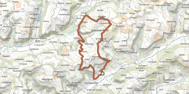 The Lusignan-Petit - VTT - 9 km track on the IGN map