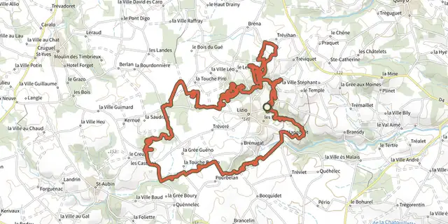 Tracé de Circuit VTT Permanent sur le Plan IGN
