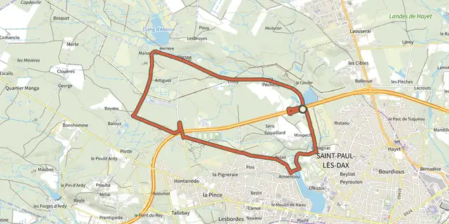 Tracé de Circuits d'Abesse sur le Plan IGN