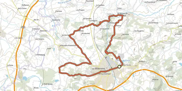 The Boucle des Ecureuils track on the IGN map