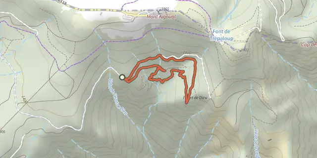 The L'Hort de Dieu arboretum, short track on the IGN map