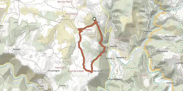 The Paros track on the IGN map