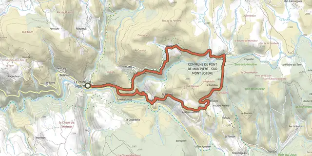The Gasbiel track on the IGN map