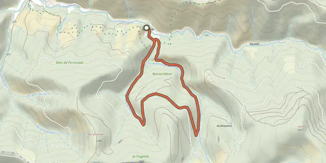 The The streams walk track on the IGN map