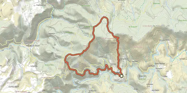 Tracé de La crête du Suquet sur le Plan IGN