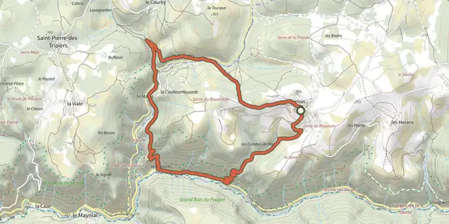 The Roc Saint-Gervais track on the IGN map