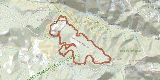 The MTB 10 - La Luzette, graded red track on the IGN map