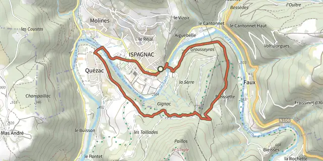 The The two bridges track on the IGN map