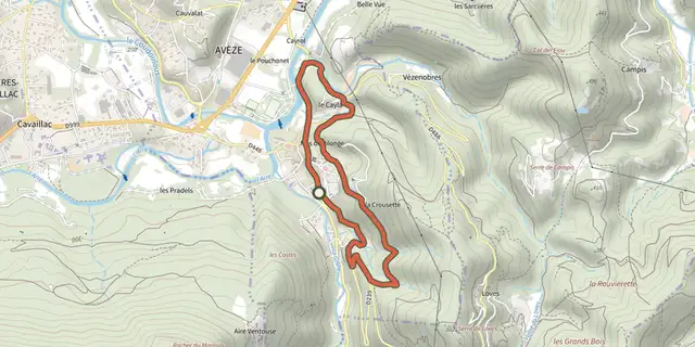 The Pont de Mousse track on the IGN map