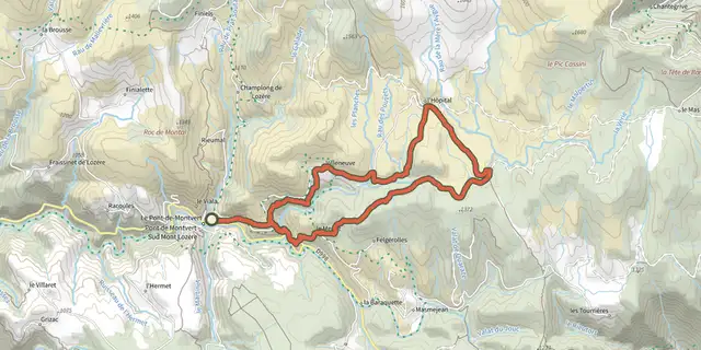 The Pont du Tarn, Trail #23 track on the IGN map