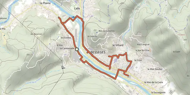The Intercommunal open-air street-art museum track on the IGN map