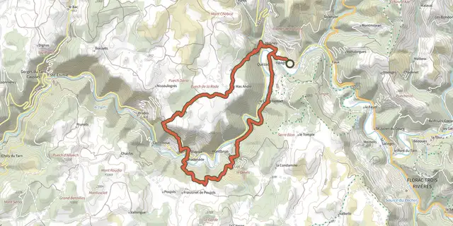 The Aventures sur les Causses Méjean et Sauveterre - Trail n°44 track on the IGN map