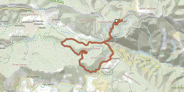 Tracé de La boucle découverte du col de Faubel sur le Plan IGN