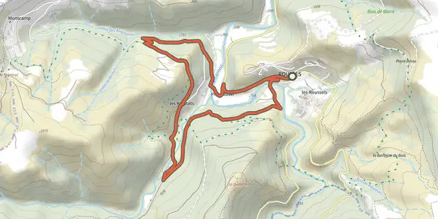Tracé de Ablatats- Trail n°31 sur le Plan IGN