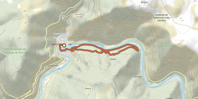 Tracé de Les Berges - Trail n°31 sur le Plan IGN