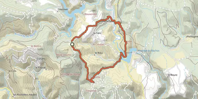 The La Goulette track on the IGN map