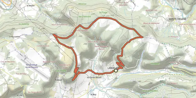 Tracé de Le Causse - VTT n°24 sur le Plan IGN