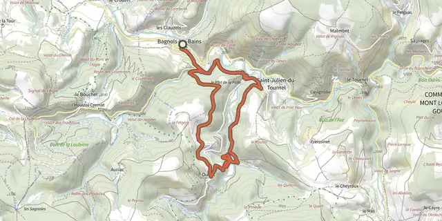 The Oultet - VTT n°21 track on the IGN map