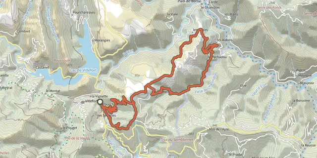 The Cham des Balmelles - Trail n°3 track on the OpenTopoMap map