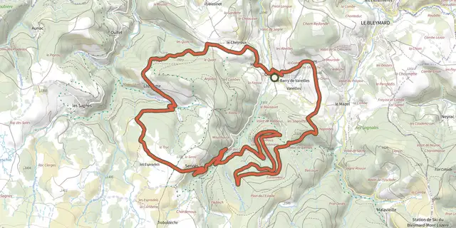 The Lozerette track on the IGN map