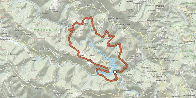 The Moulin du Roure track on the IGN map
