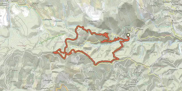 The Signal de Ventalon - VTT n°4 track on the IGN map