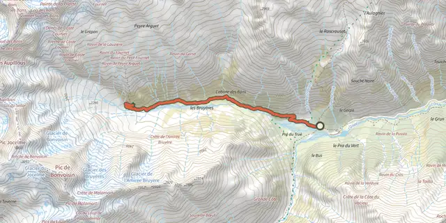 The Bans Refuge track on the IGN map