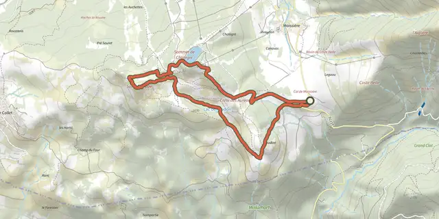 The Croix Saint-Philippe track on the IGN map