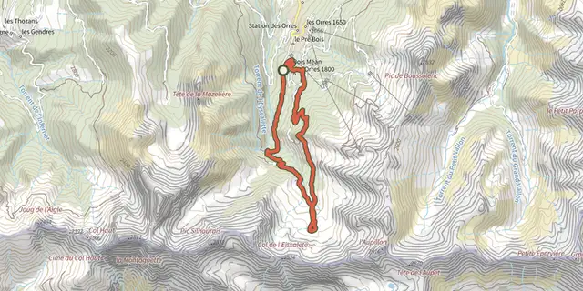 Tracé de Lac Sainte Marguerite sur la carte OpenTopoMap