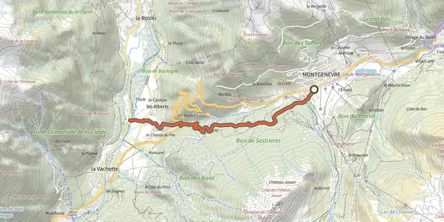The Les Alberts track on the IGN map