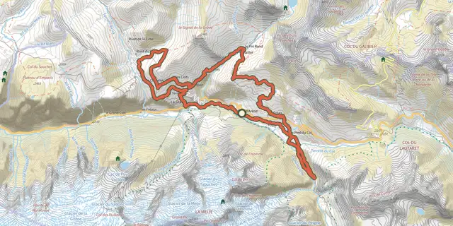 The Grand Tour du Canton track on the IGN map