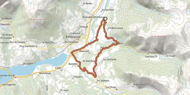 The The balconies of Saint-André d'Embrun track on the IGN map