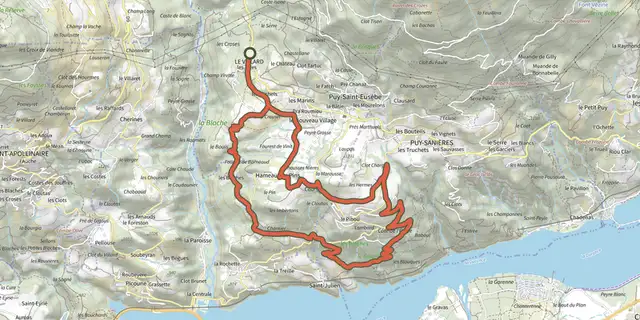 The Les Pins track on the IGN map