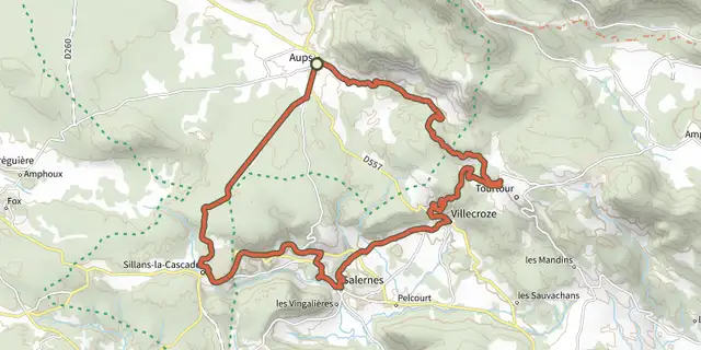 The Aups - Terres, truffes et cascades track on the IGN map