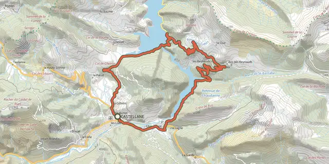The Castellane - Le tour des lacs track on the IGN map